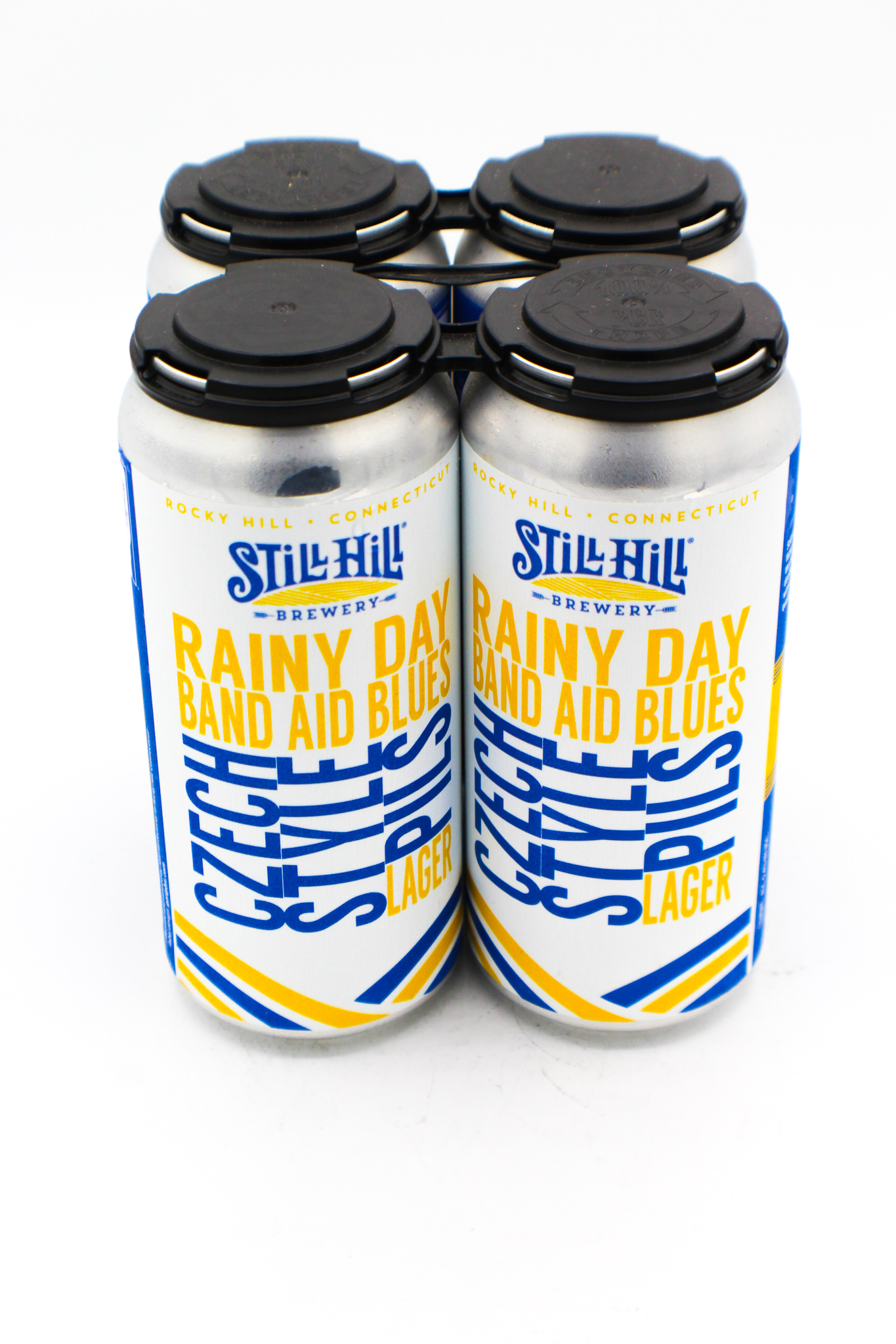 85098300715820-20front.jpg Still Hill Brewery Rainy Day Band Aid Blues Czech Pils Lager 4pk 16oz Can - Image 1