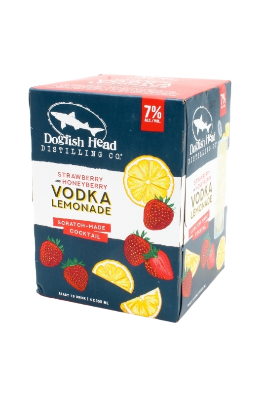 638489002507-mi.jpg Dogfish Head Strawberry & Honeyberry Vodka Lemonade - 4pk 355ml Can - Image 1
